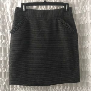 Loft Mini Pencil Skirt with Ruffle Pockets